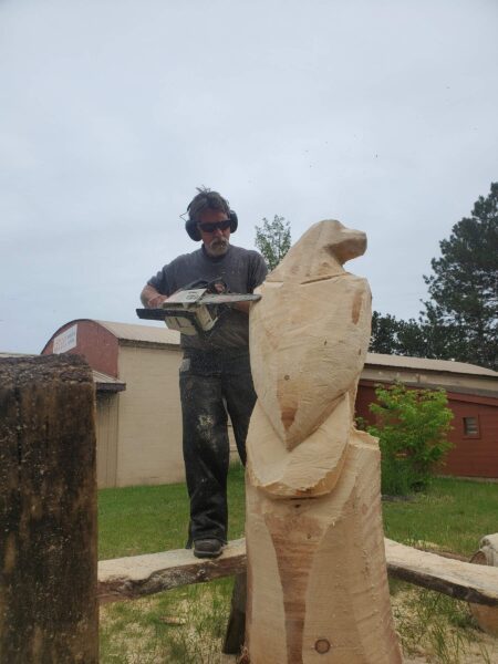 Chainsaw Bald Eagle Raw Carve